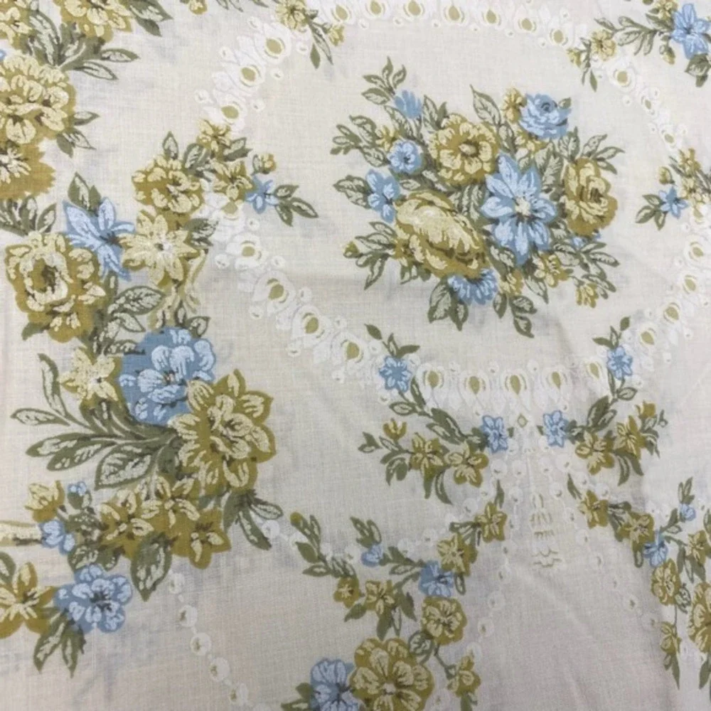 Vtg JP Stevens Tastemaker Pillowcase 20x31‎ Standard Queen Muslin Floral Cottage